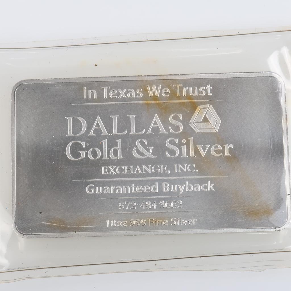 Dallas Gold & Silver Exchange, Inc. Fine Silver 10oz Bar