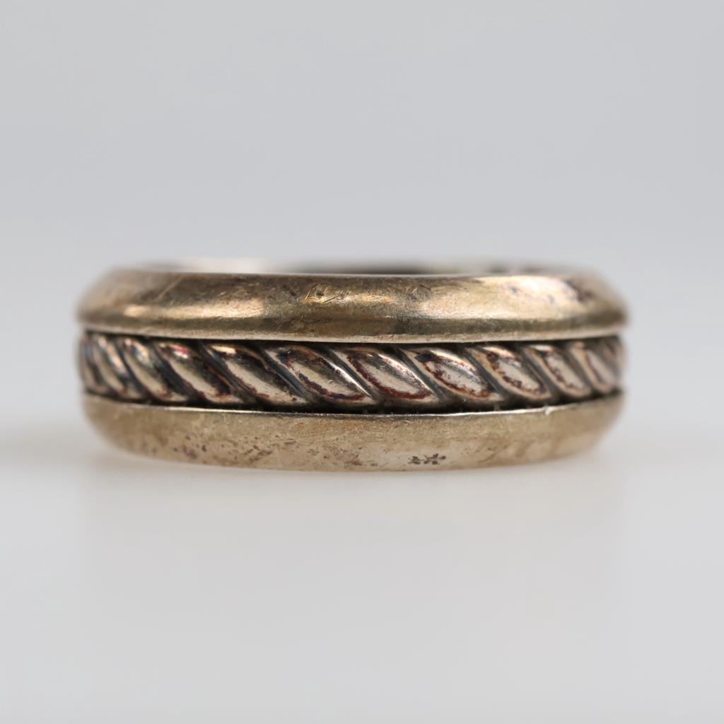 David Yurman Sterling Silver Cable Inset Band