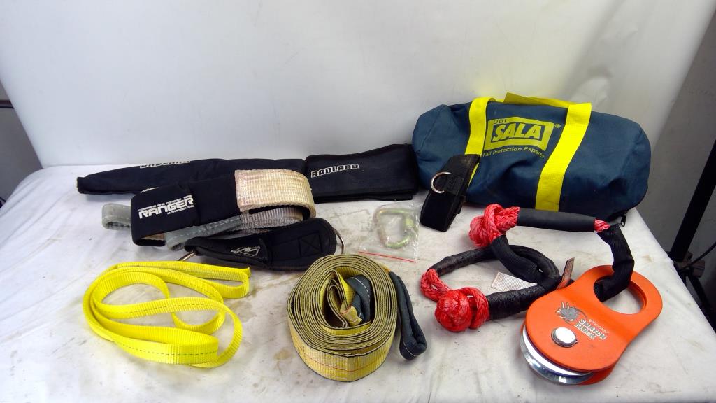 DBI Sala Tool Bag With Straps, Snatch Block, Carabiner, And More