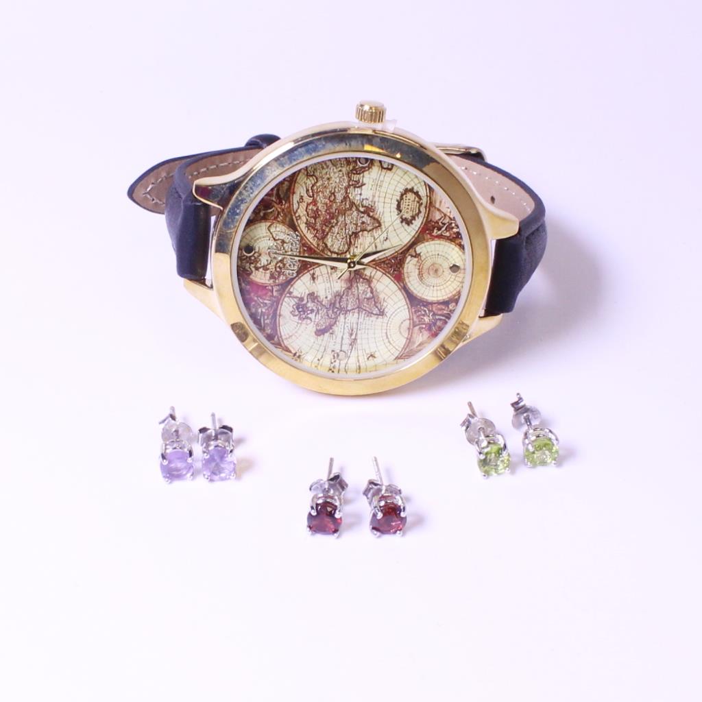 And 3 Watch Multi-Colored ... Of Stud Decree Earrings Pairs