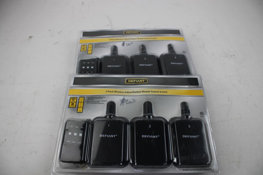 Defiant 3-Pack Wireless Indoor/Outdoor Remote Control Switch, 2 Pieces
