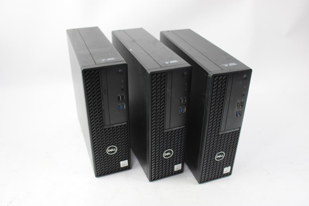Dell OptiPlex 3080 Small Form Factor Desktop Computers, Lot Of 3
