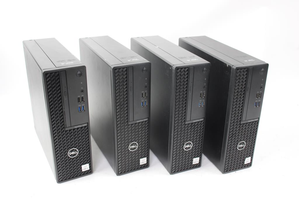 Dell OptiPlex 3080 Small Form Factor Desktop Computers, Lot Of 4