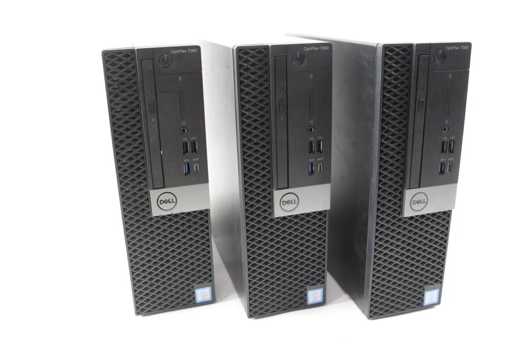 Dell OptiPlex 7060 Computer Lot, 3 Pieces, Sold For Parts