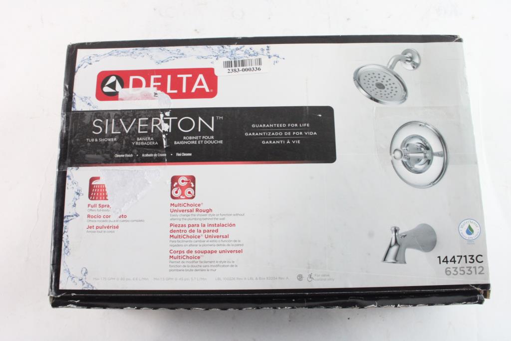 Delta Silverton Tub & Shower Head Property Room