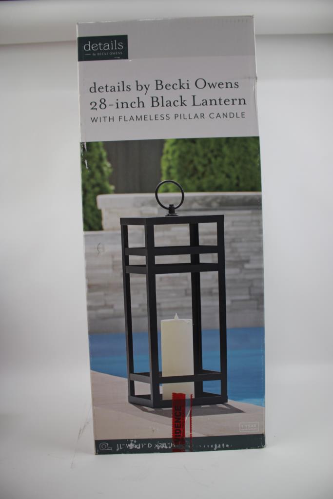 Details By Becki Owens 28" Black Lantern