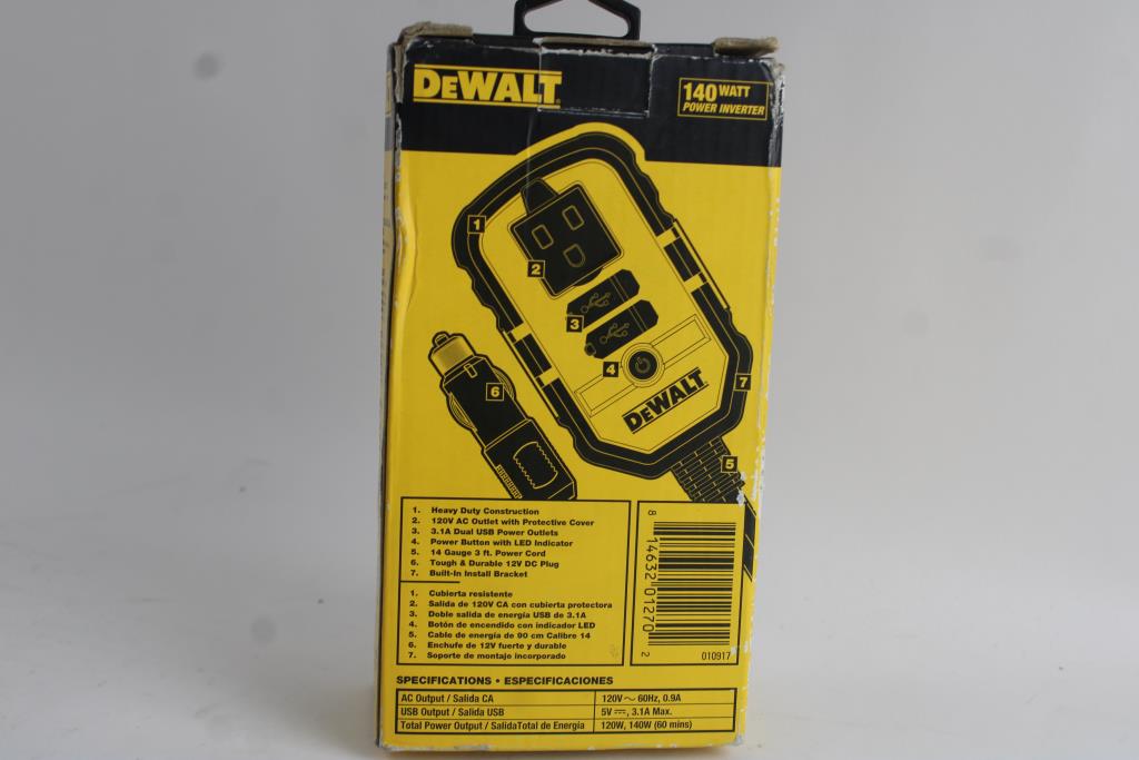 Dewalt 140 Watt Power Inverter Property Room