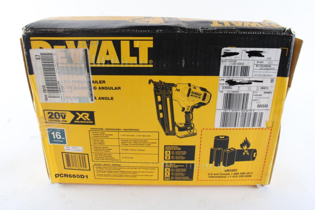 DeWalt 16 GA Angled Finish Nailer Property Room