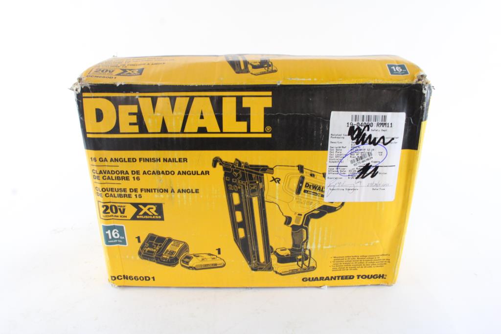 DeWalt 16 GA Angled Finish Nailer Property Room