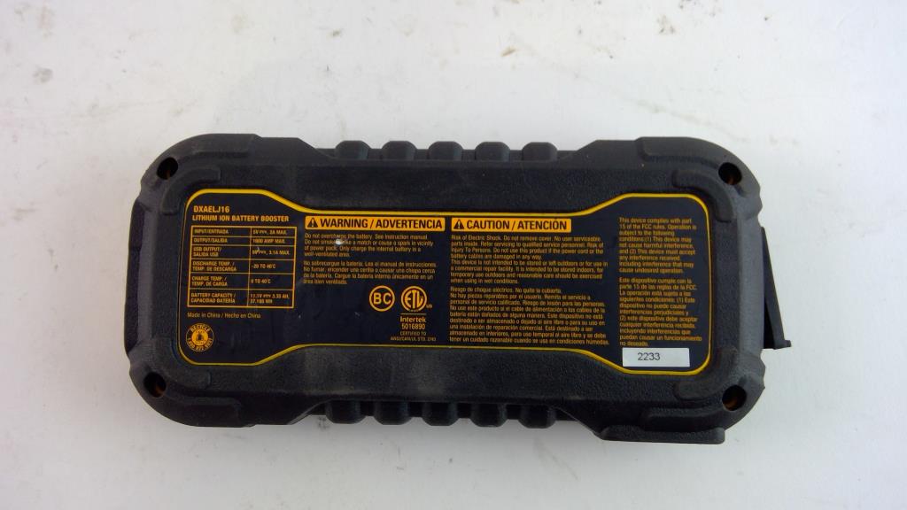 DeWalt 1600A Lithium Jump Starter Property Room