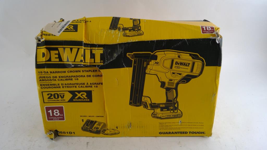 Dewalt 18ga Narrow Crown Stapler Kit