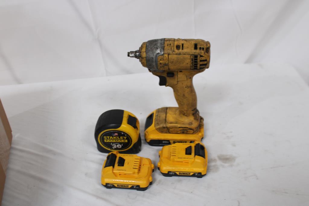 Dewalt 20V Max Cordless Impact Wrench With Batteries