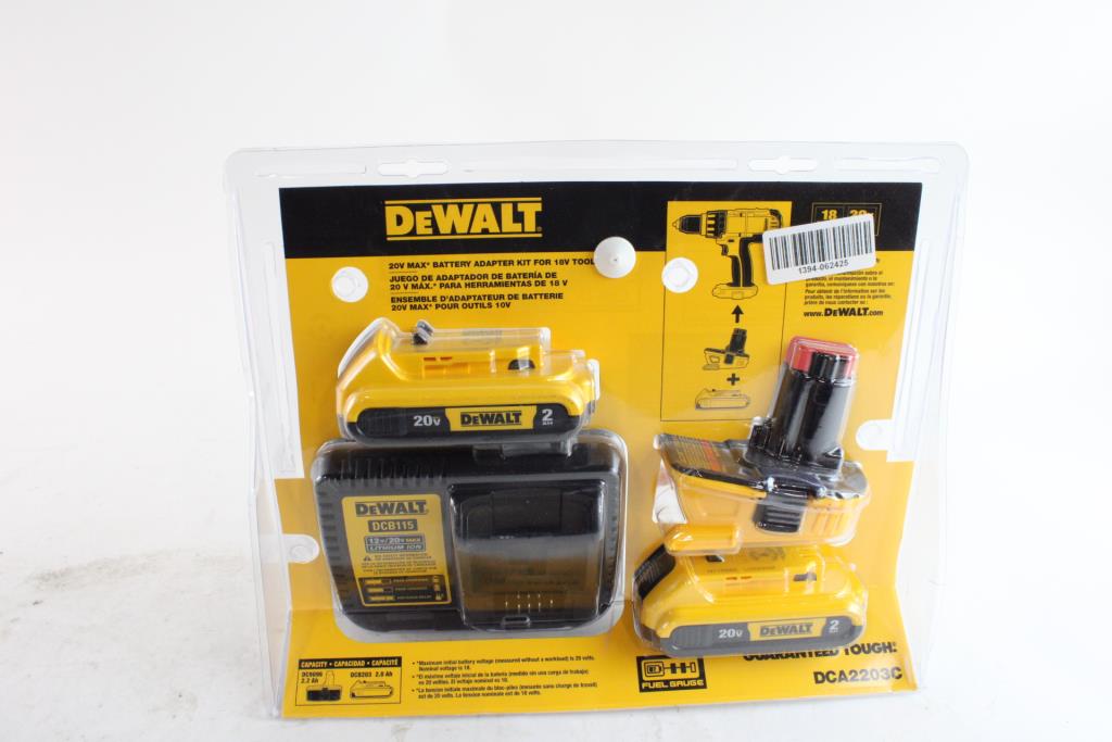 DeWalt 20V To 18V Battery Adapter Kit Property Room