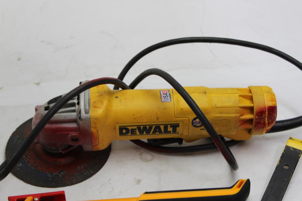 Dewalt 41/2" Angle Grinder, PowerGrip 18" Bolt Cutter And More Tools