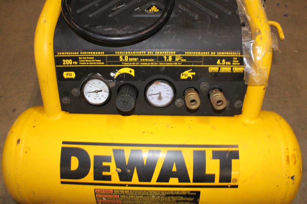 DeWalt 4.5 Gallon Compressor Property Room