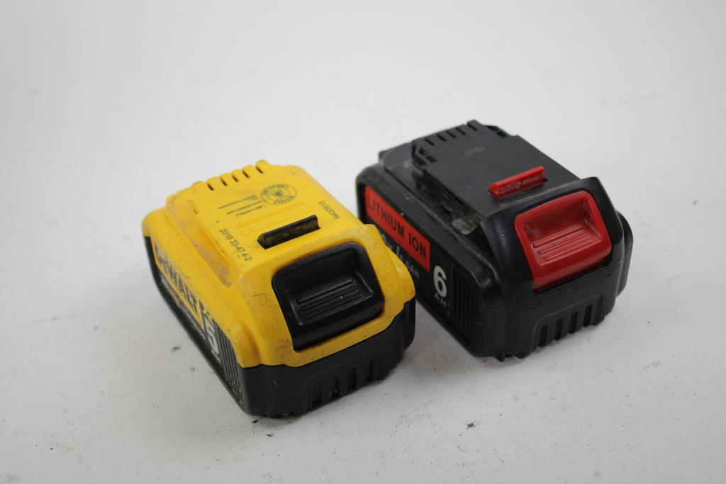 Dewalt 5Ah Battery, Lithium-Ion 6Ah Battery, 2 Pieces