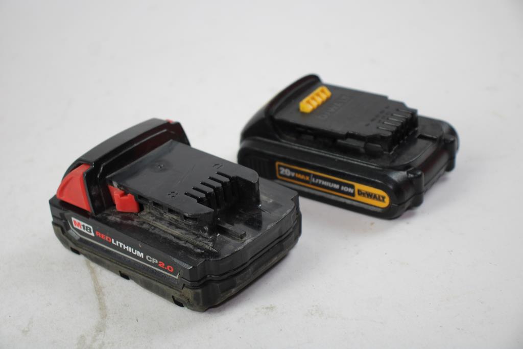 DeWalt And Milwaukee Battery Packs, 2 Pieces | Property Room