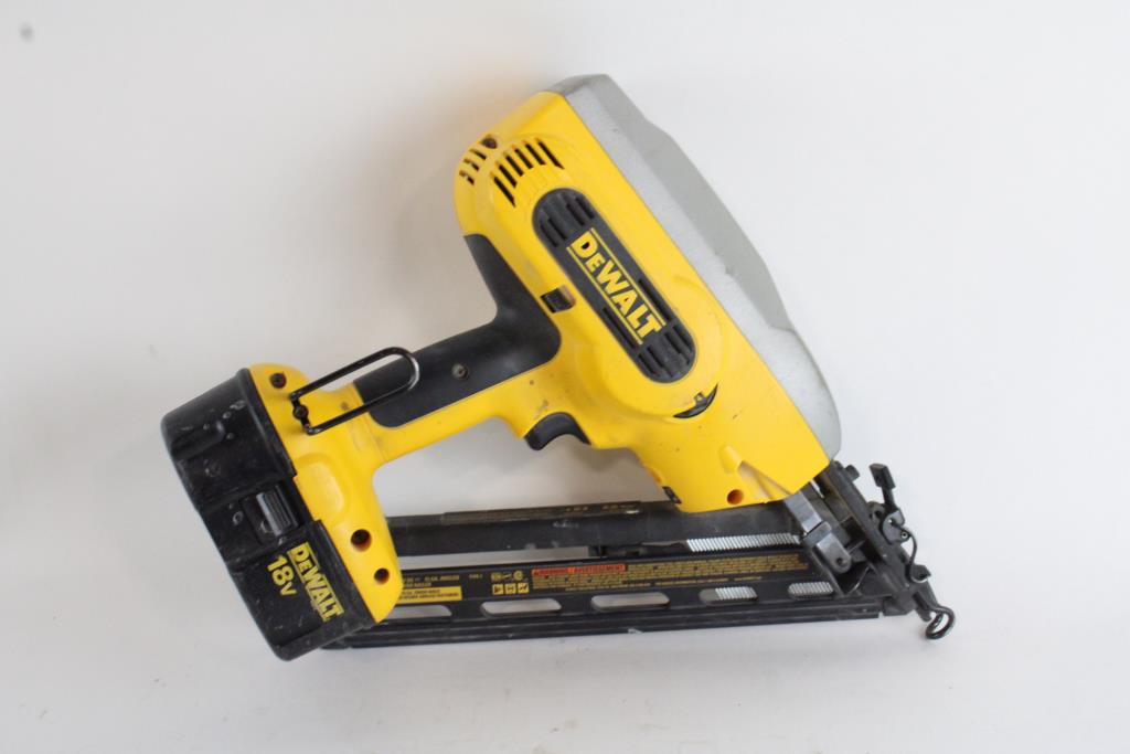 DeWalt Cordless 15GA. Angled Finish Nailer With Case Property Room