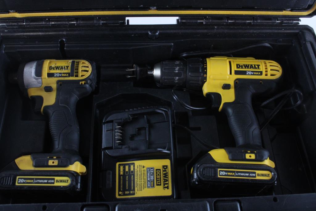 DeWalt Cordless Drills, Batteries & Charger, 5 Pieces Property Room