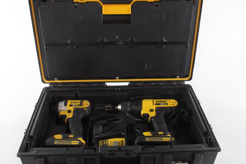 DeWalt Cordless Drills, Batteries & Charger, 5 Pieces Property Room