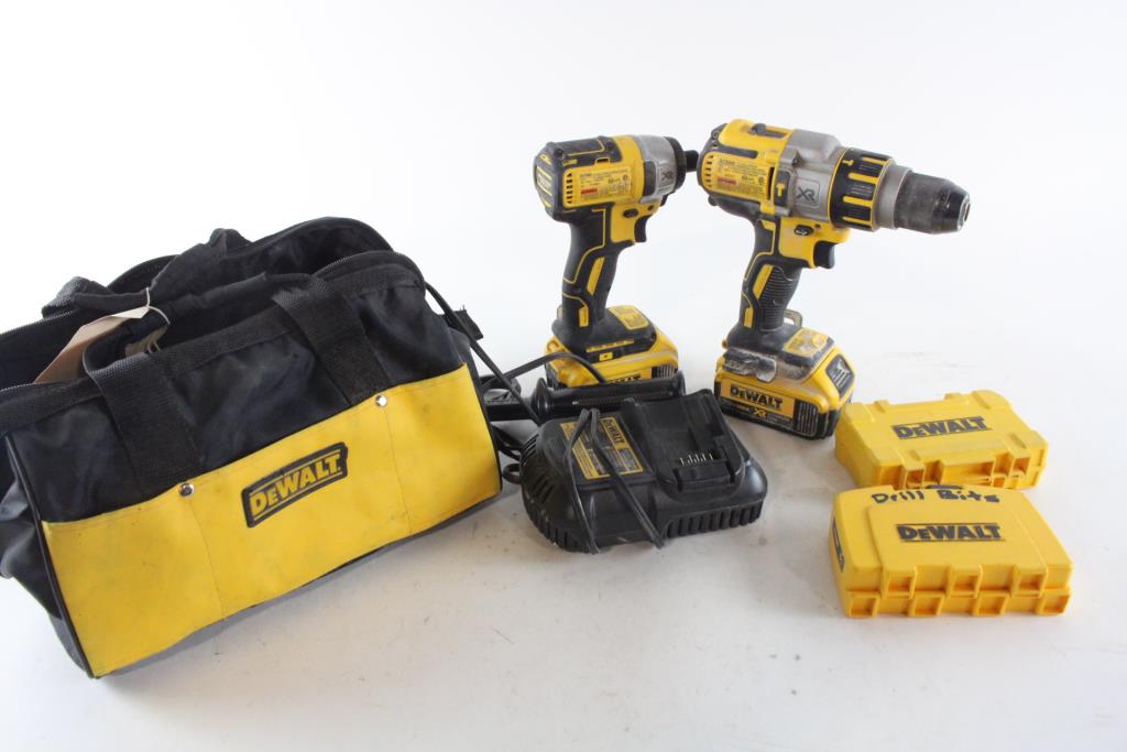 DeWalt Cordless Drills, Bits, Batteries & Charger, 5+ Pieces Property