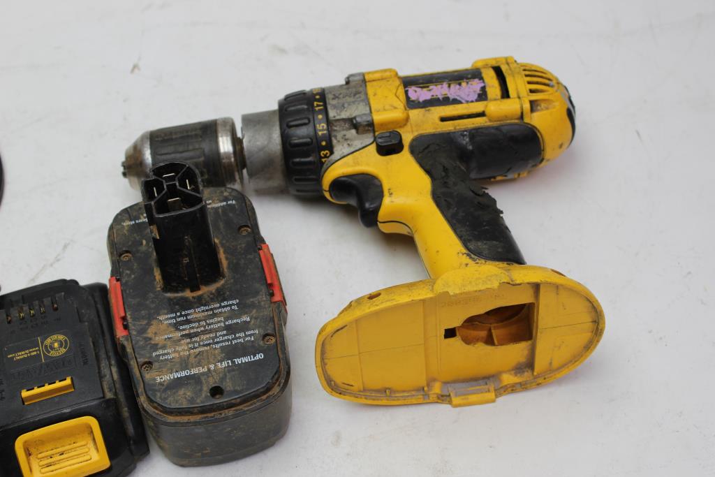 Dewalt Drill +More Power Tool Bulk Lot, 4 Pieces Property Room