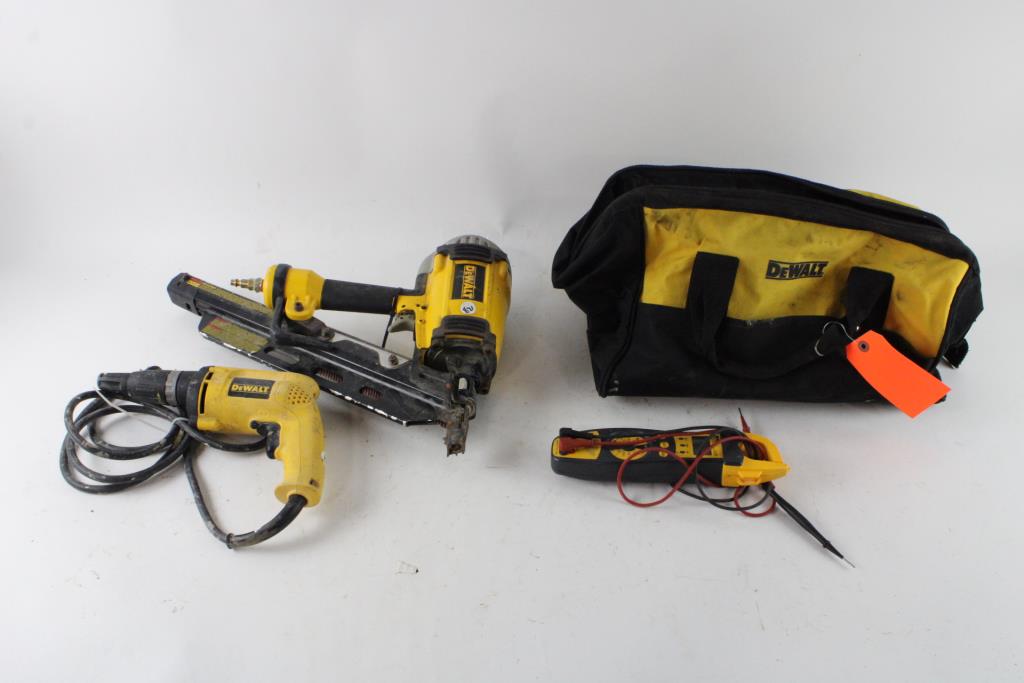 Dewalt Drywall Gun,Framing Nailer And More, 3 Pieces Property Room
