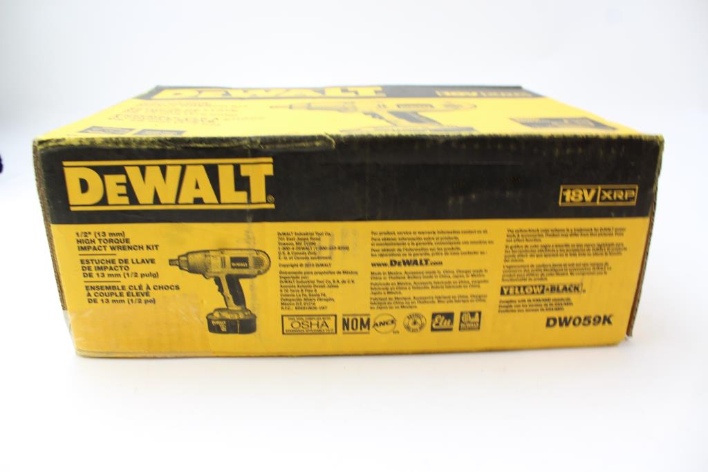 Dewalt Dw059k High Torque Impact Wrench Kit Property Room