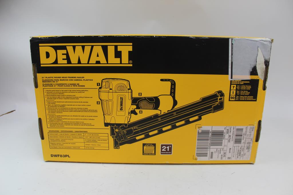 Dewalt Dwf83pl Plastic Round Head Framing Nailer Property Room