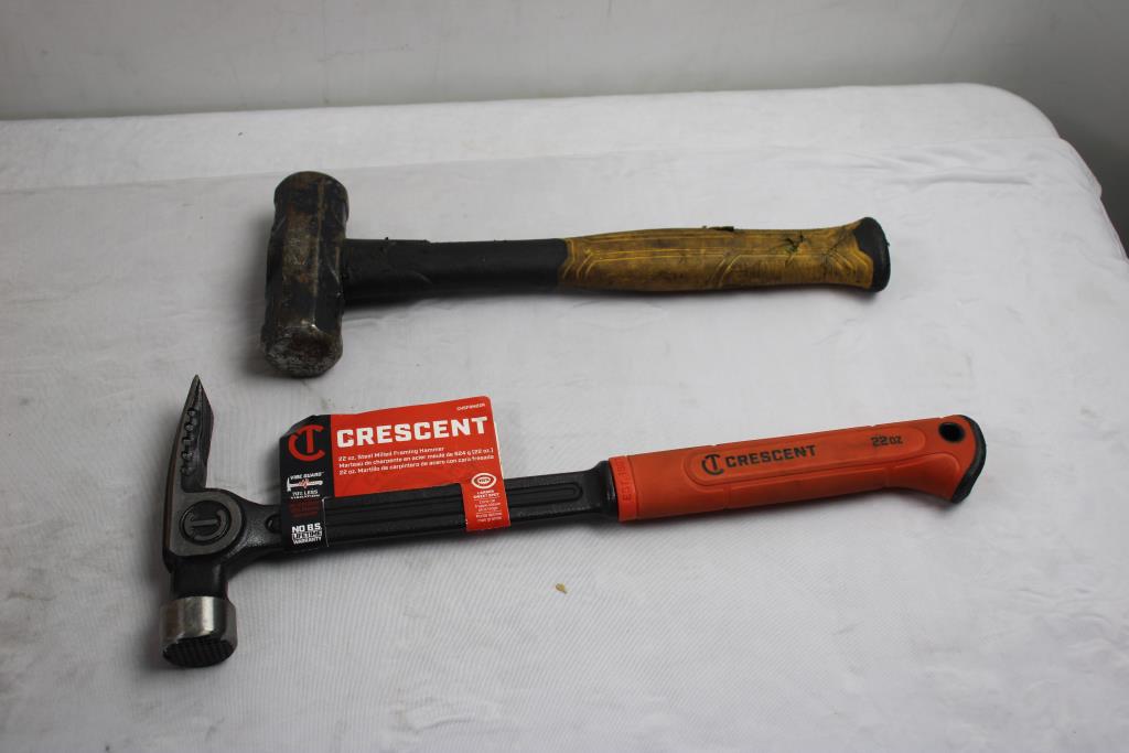 Dewalt Engineer's Hammer, Crescent Framing Hammer, And PowerGrip 24" Bolt Cutters