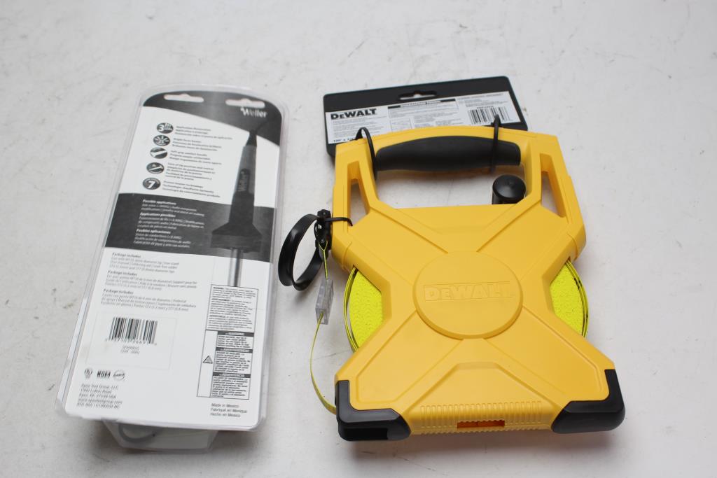 DeWalt Fiberglass Long Tape And Weller Soldering Iron Kit Property Room