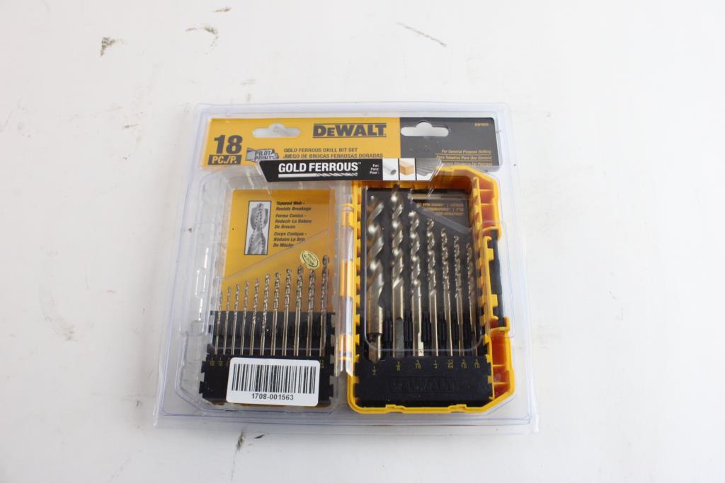 DeWalt Gold Ferrous Drill Bit Set Property Room