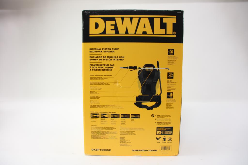 Dewalt Internal Piston Pump And Backpack Sprayer Property Room