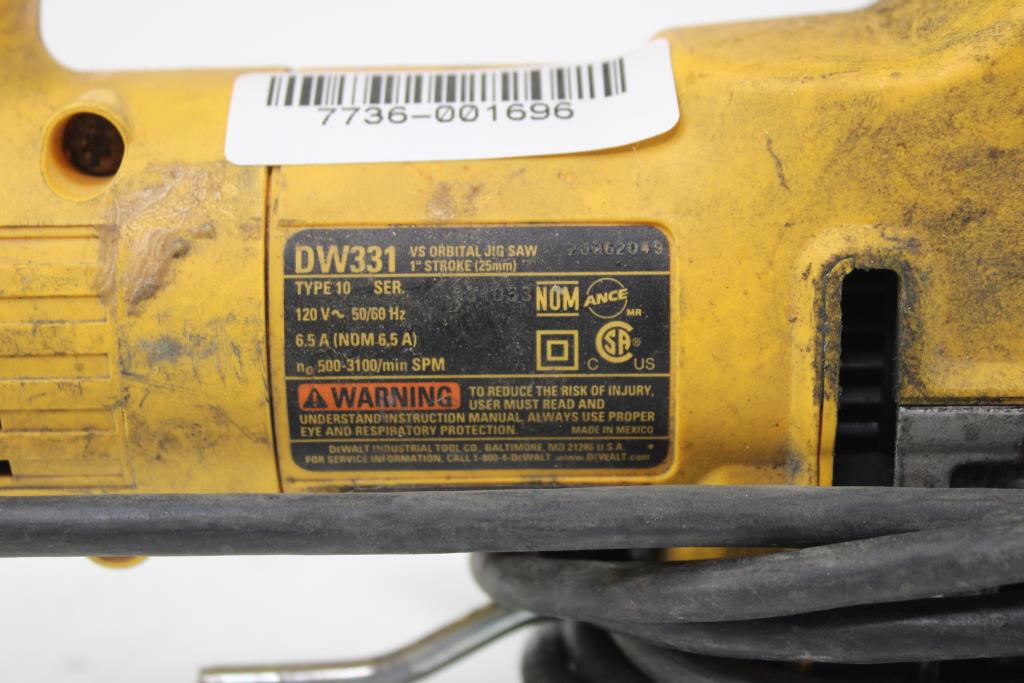 DeWalt Orbital Jig Saw DW331 Property Room