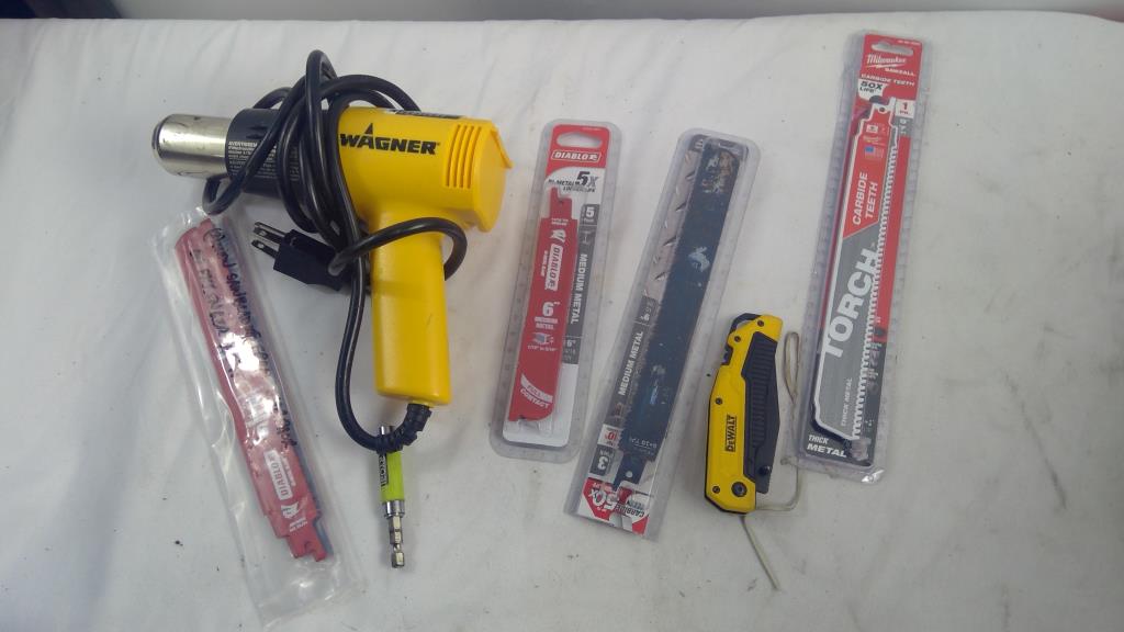 DeWalt Pocket Knife, Wagner Heat Gun, And More, 7+ Pieces Property Room