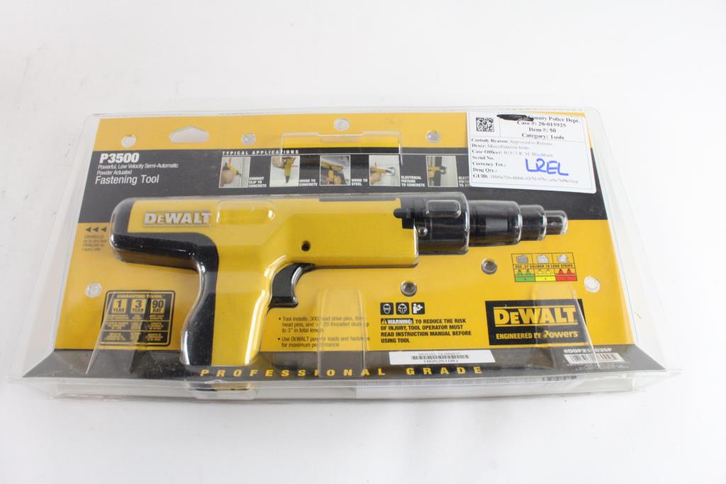 DeWalt Powder Actuated Fastening Tool Property Room