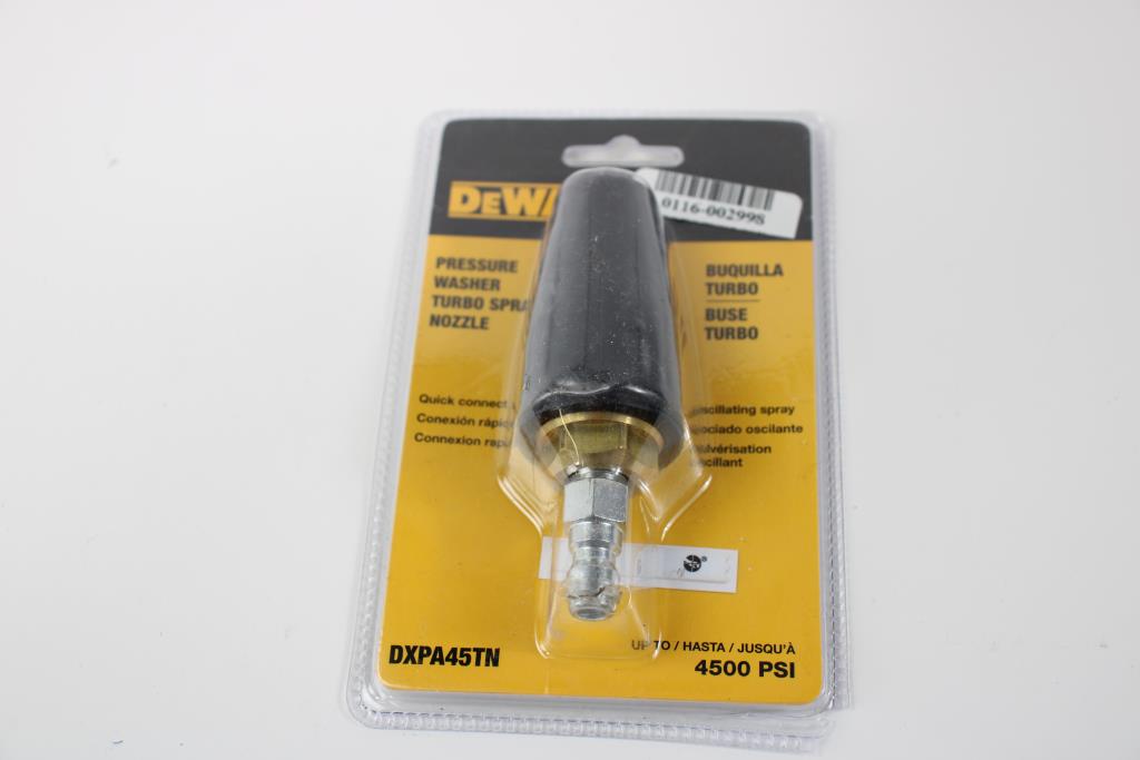 Dewalt Pressure Washer Turbo Spray Nozzle Property Room