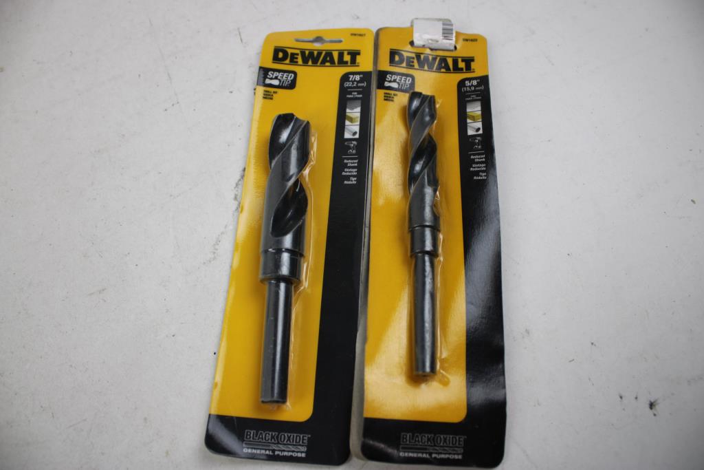 Dewalt Tap And Die Set, 1/2", 7/8", 5/8" Drill Bits, 4 Pieces