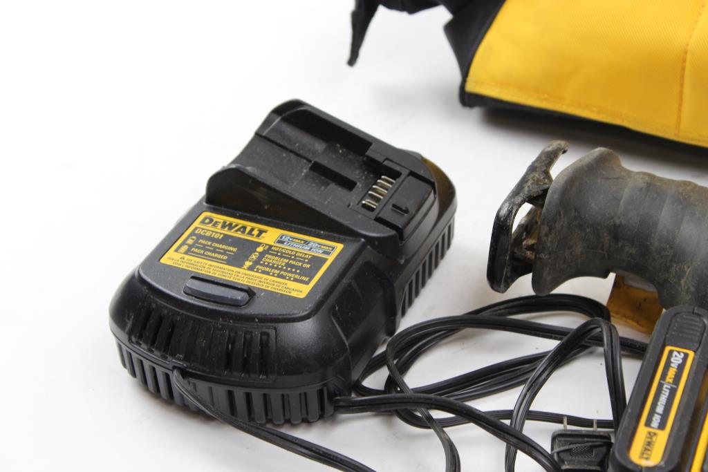 Dewalt Tool Bag With Cordless Reciprocating Saw, Flashlight And More