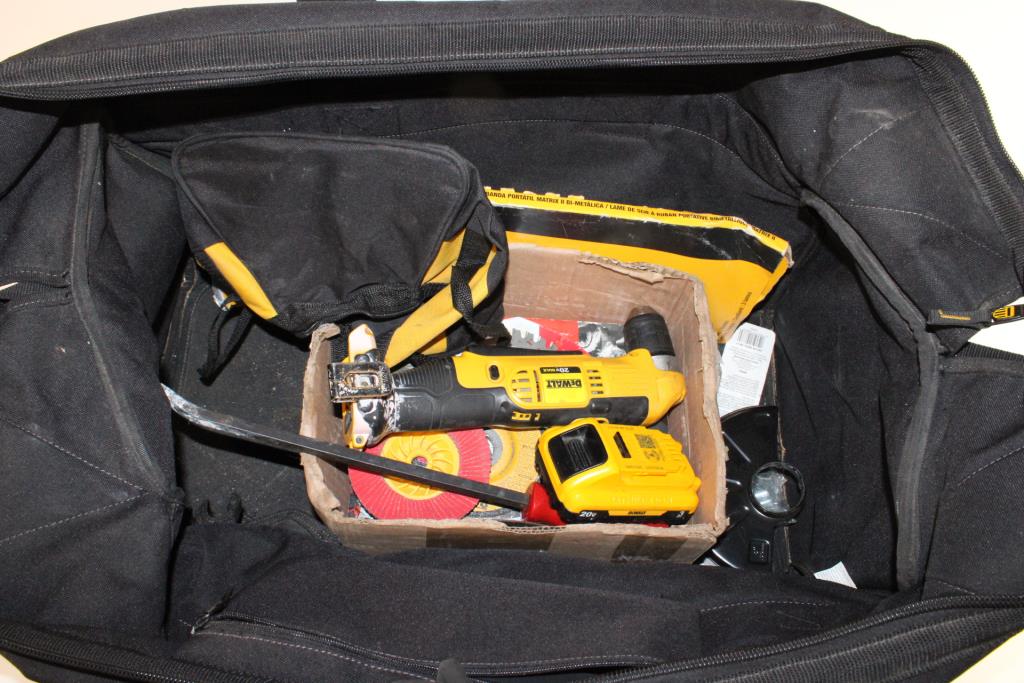 DeWalt Toolbag With VSR Cordless Drill & More, 4+ Pieces Property Room
