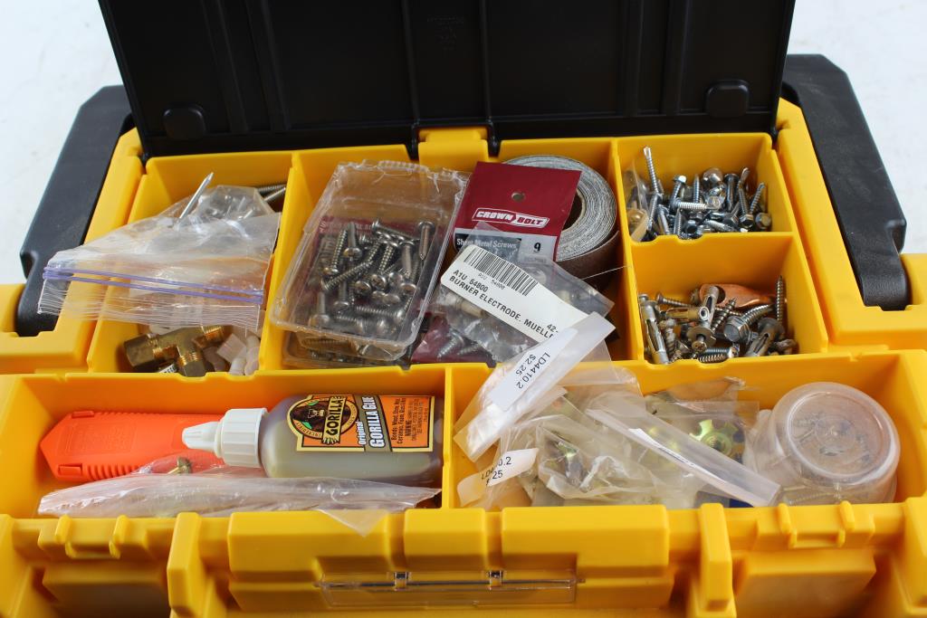 DeWalt Toolbox, Pinch Clamps, Screws, Electrode And More20+ Pieces