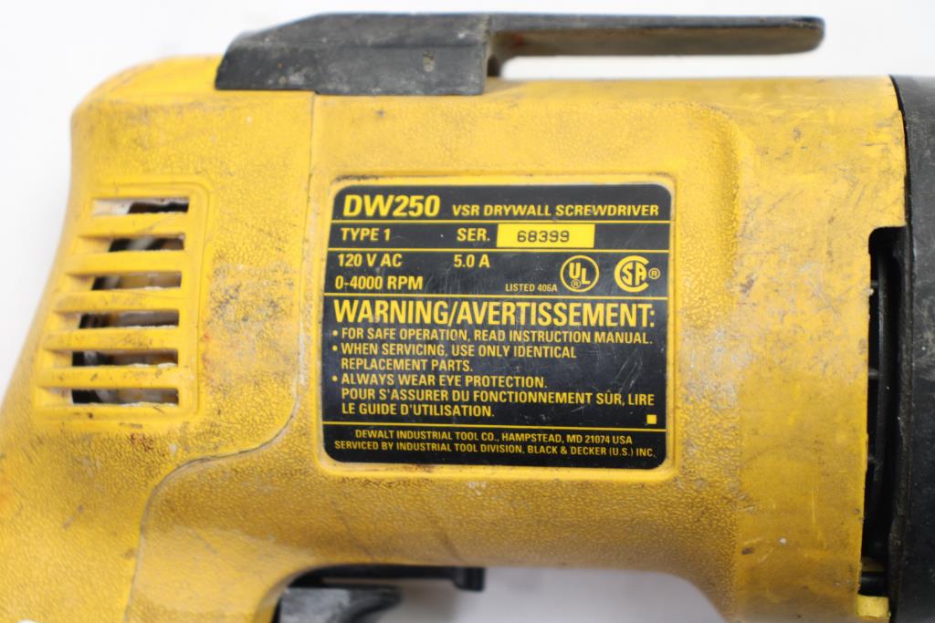 Dewalt Vsr Drywall Drill Property Room