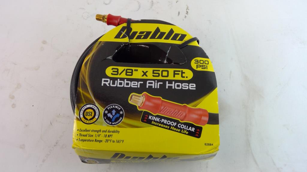 Diablo 3/8" X 50 Ft. Rubber Air Hose Property Room
