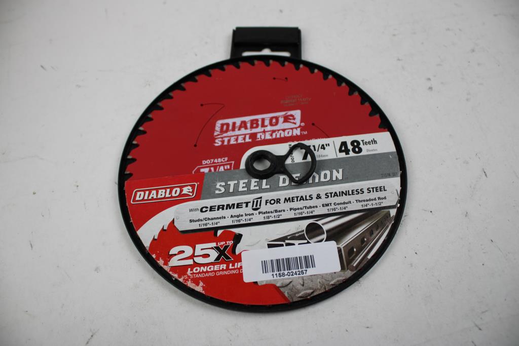 Diablo 7-1/4 In. X 48 Teeth Steel Demon Cermet II Saw Blade For Metals And Stainless Steel