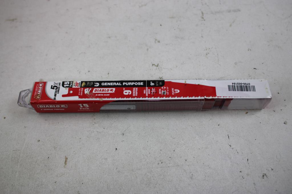 Diablo 9" General Purpose 15-Pack Saw Blades