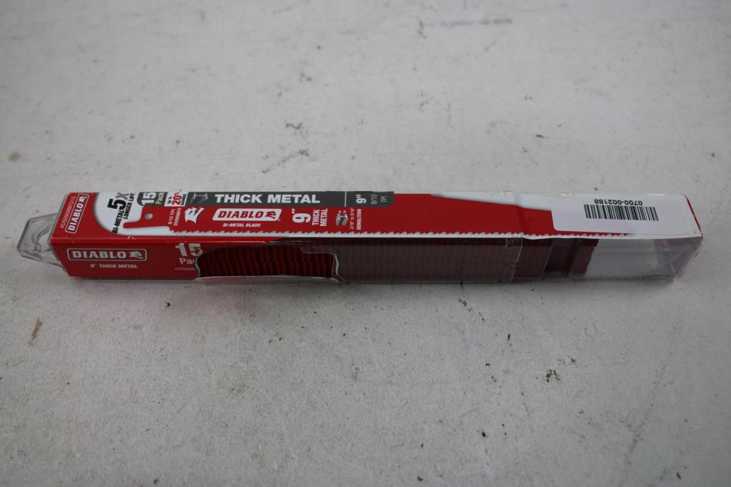 Diablo Thick Metal 9" Saw Blades, 15-Pack