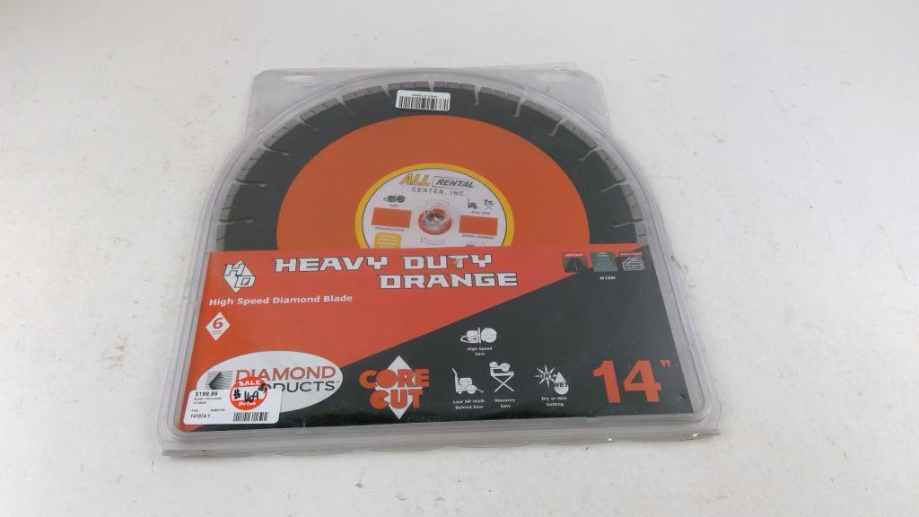 Diamond Products Heavy Duty Orange 14" Diamond Blade