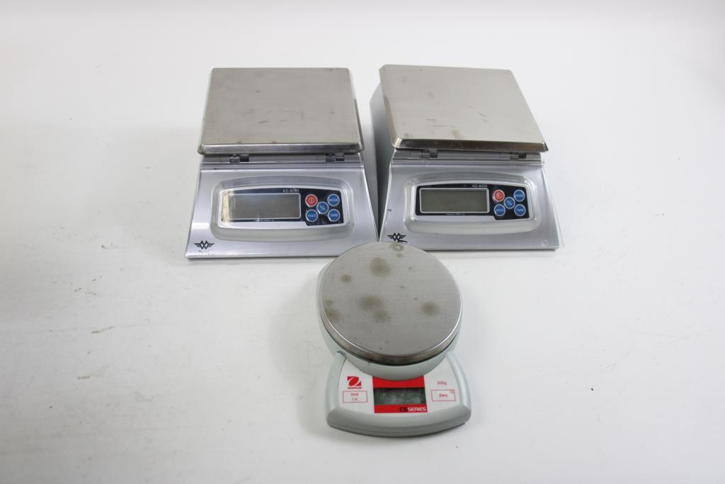 Digital Scale, Handheld Sewing Machine, Gun Cases, 6 Pieces Property Room