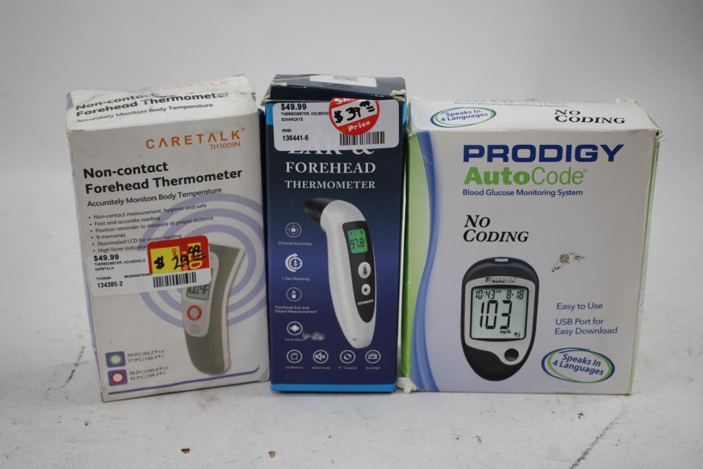Digital Thermometers, Sonicare Brush Heads, Blood Glucose Monitoring System, 5 Pieces