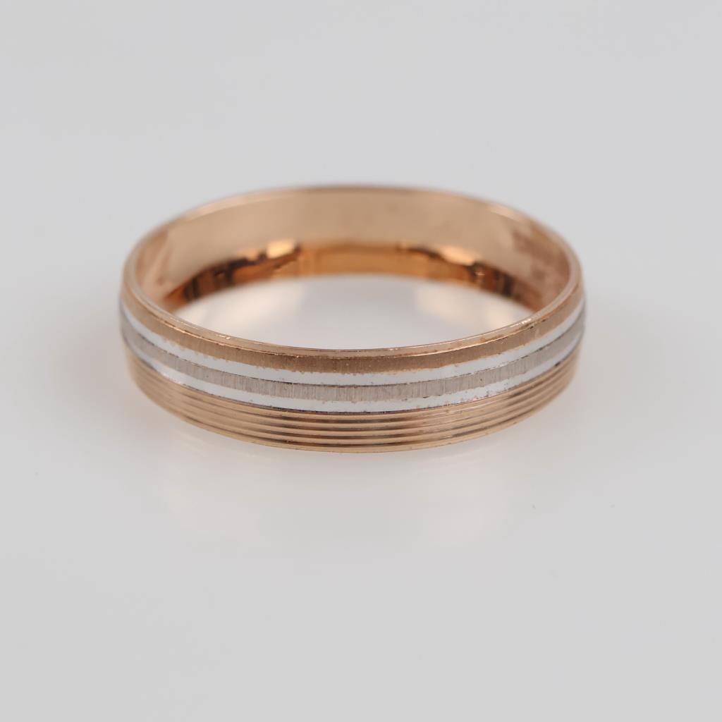 Dinasti 14kt Two Tone Gold Band